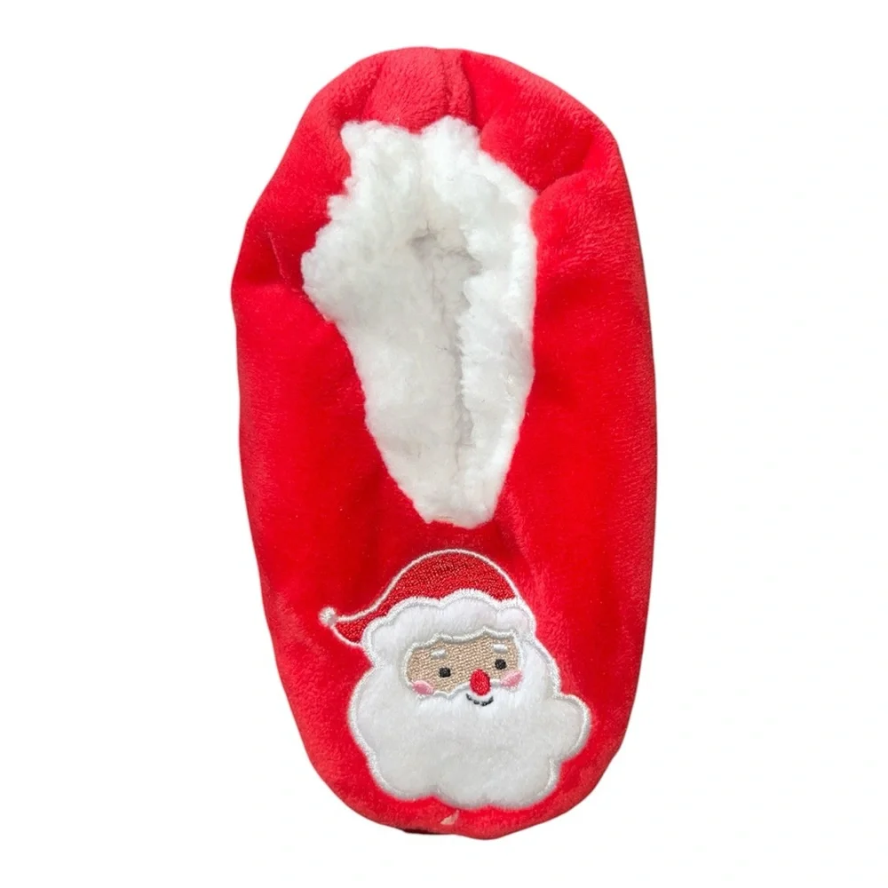 Carter's Red Santa Plush Kids Slippers